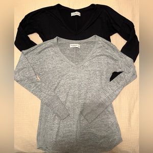 2 for 1 - Abercrombie & Fitch Soft A&F Cozy sweaters in black and grey